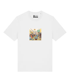 DEFINITELY BIANCOCELESTE T-shirt stampata