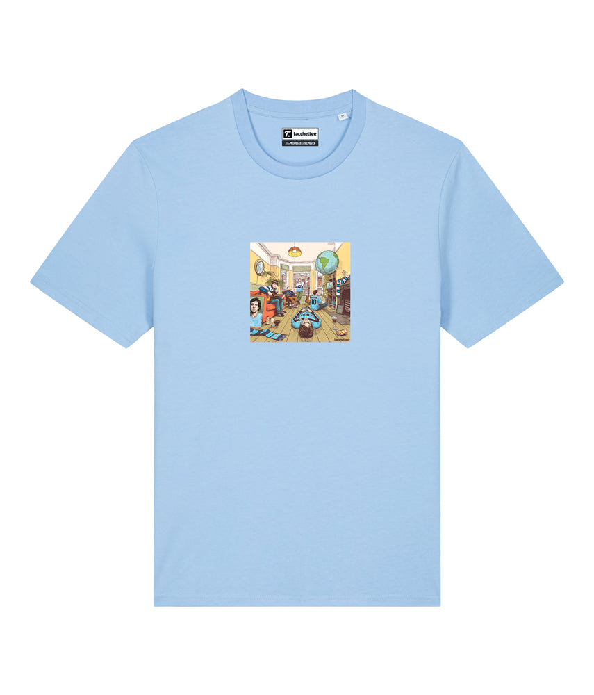 DEFINITELY BIANCOCELESTE T-shirt stampata