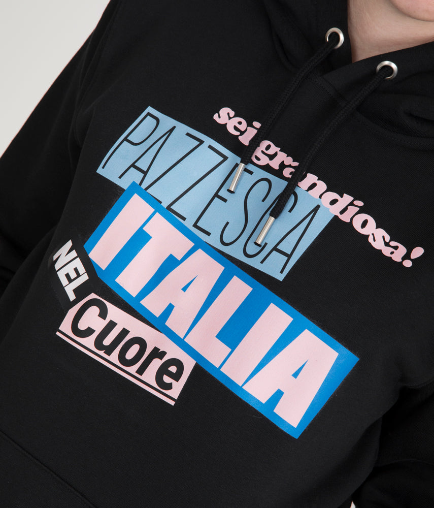 CRAZY Tacchettee X La Gazzetta dello Sport Printed hooded sweatshirt