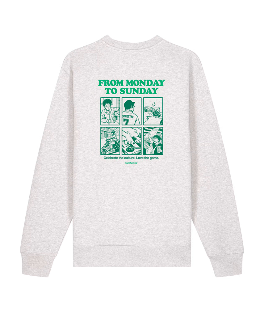 FROM MONDAY TO SUNDAY Felpa girocollo