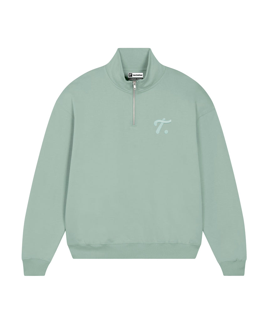 THE "T" Felpa mezza zip