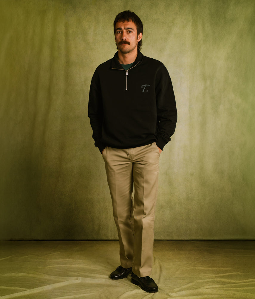 THE "T" Felpa mezza zip