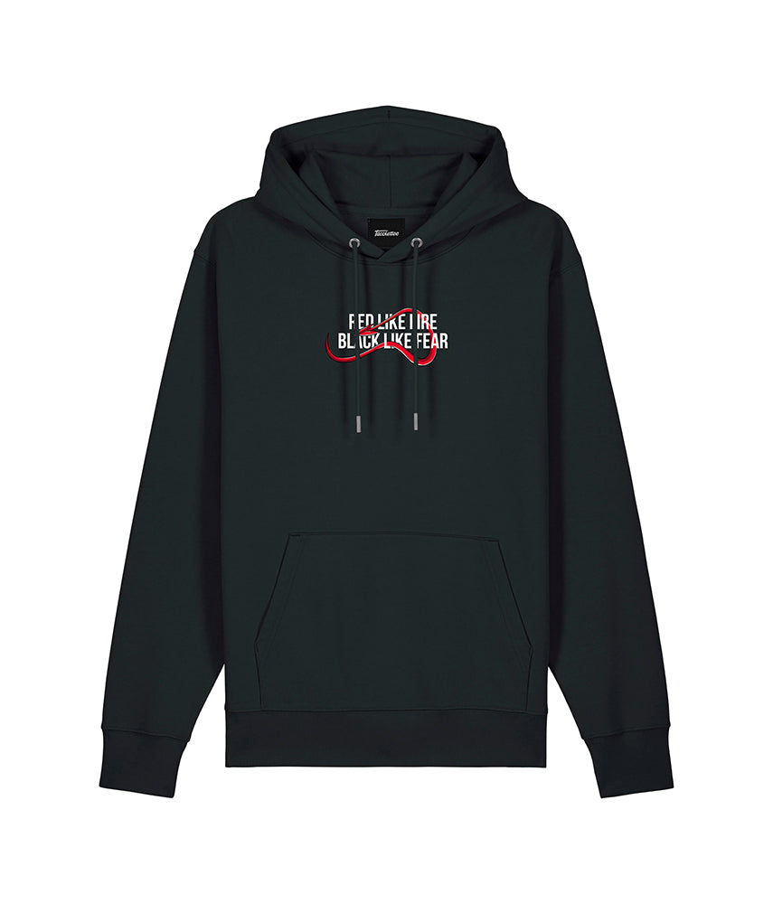 FIRE N FEAR Felpa Cappuccio Tacchettee