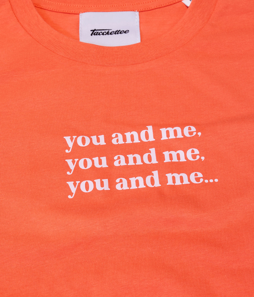YOU AND ME T-shirt stampata