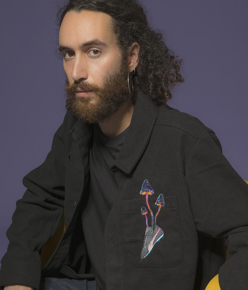 PURPLE HAZE Overshirt ricamata - Tacchettee