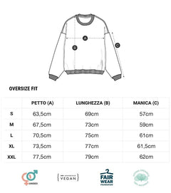 SPERPERATO Felpa girocollo oversize