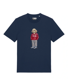 IL BARBONCINO CALCIATORE T-shirt - Blu Navy - Granata