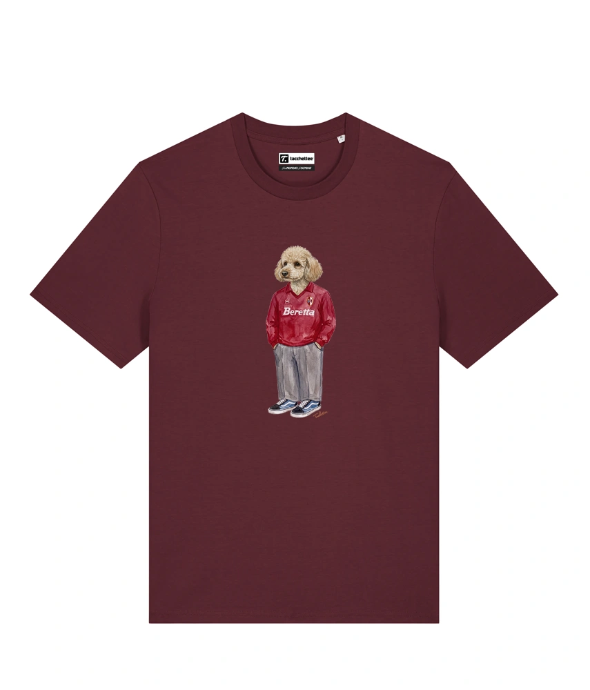 IL BARBONCINO CALCIATORE T-shirt - Borgogna - Granata