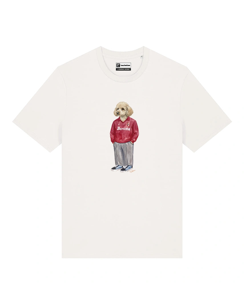 IL BARBONCINO CALCIATORE T-shirt - Off White - Granata