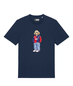 IL BARBONCINO CALCIATORE T-shirt - Blu Navy - Casteddu