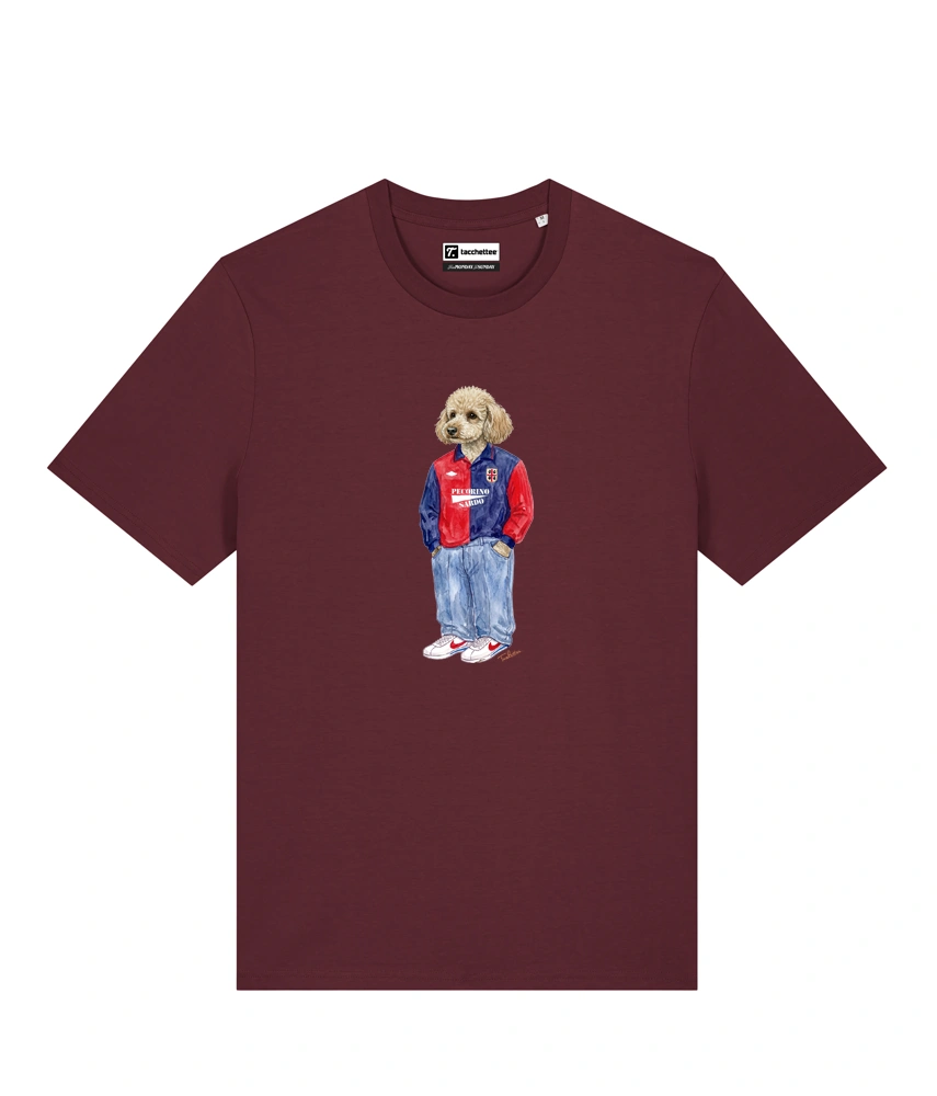 IL BARBONCINO CALCIATORE T-shirt - Borgogna - Casteddu