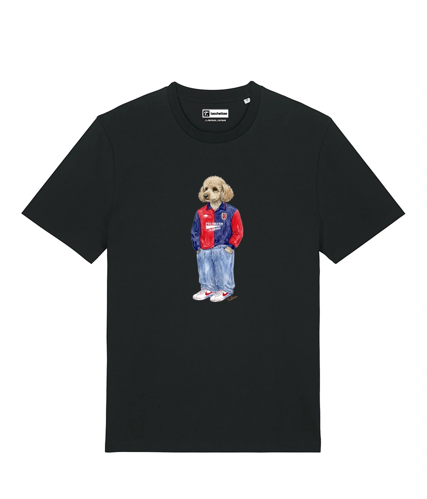 IL BARBONCINO CALCIATORE T-shirt - Nero - Casteddu