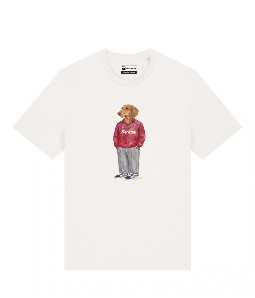 IL BASSOTTO CALCIATORE T-shirt - Off White - Granata