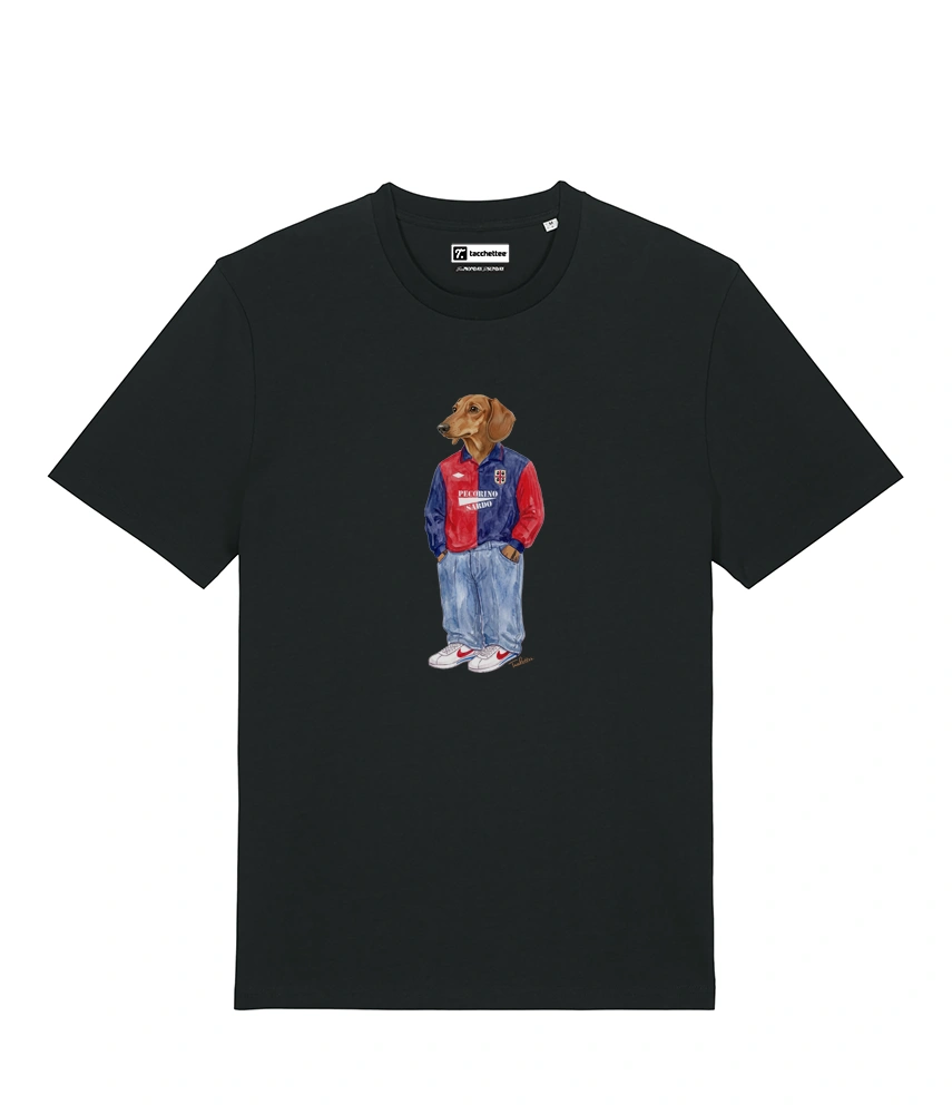 IL BASSOTTO CALCIATORE T-shirt - Nero - Casteddu