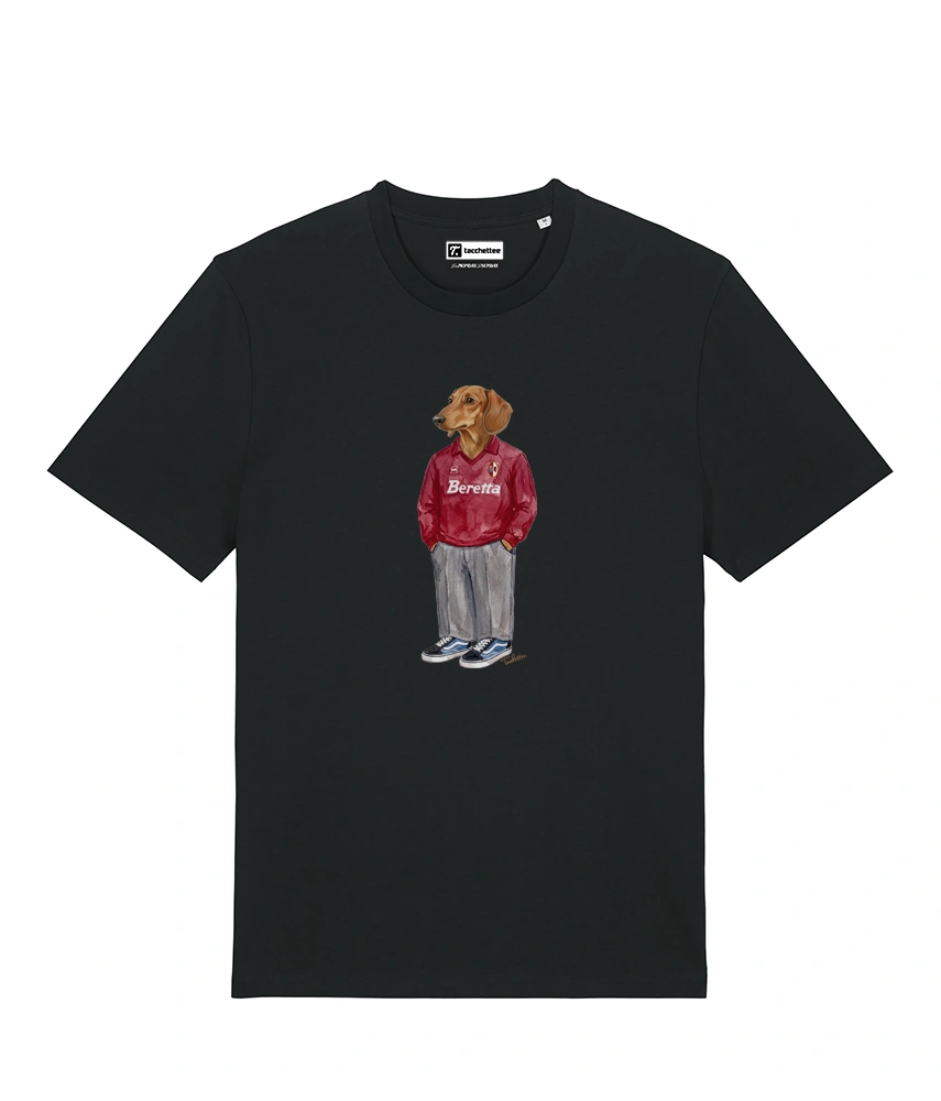 IL BASSOTTO CALCIATORE T-shirt - Nero - Granata