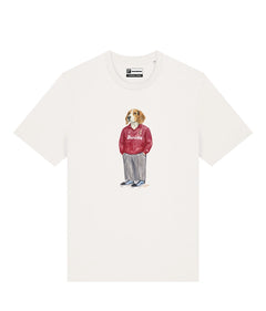 IL BEAGLE CALCIATORE T-shirt - Off White - Granata