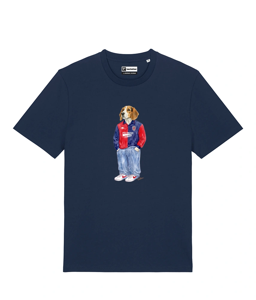IL BEAGLE CALCIATORE T-shirt - Blu Navy - Casteddu