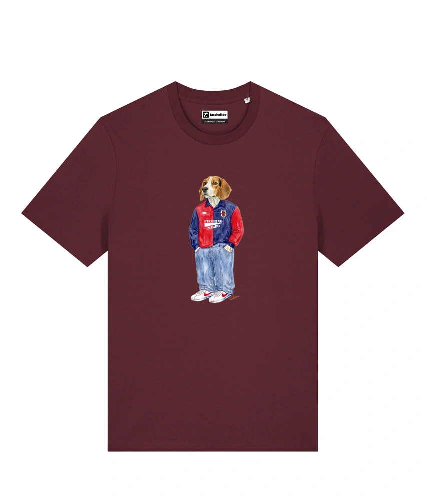 IL BEAGLE CALCIATORE T-shirt - Borgogna - Casteddu
