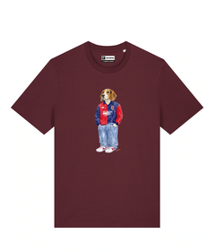IL BEAGLE CALCIATORE T-shirt - Borgogna - Casteddu
