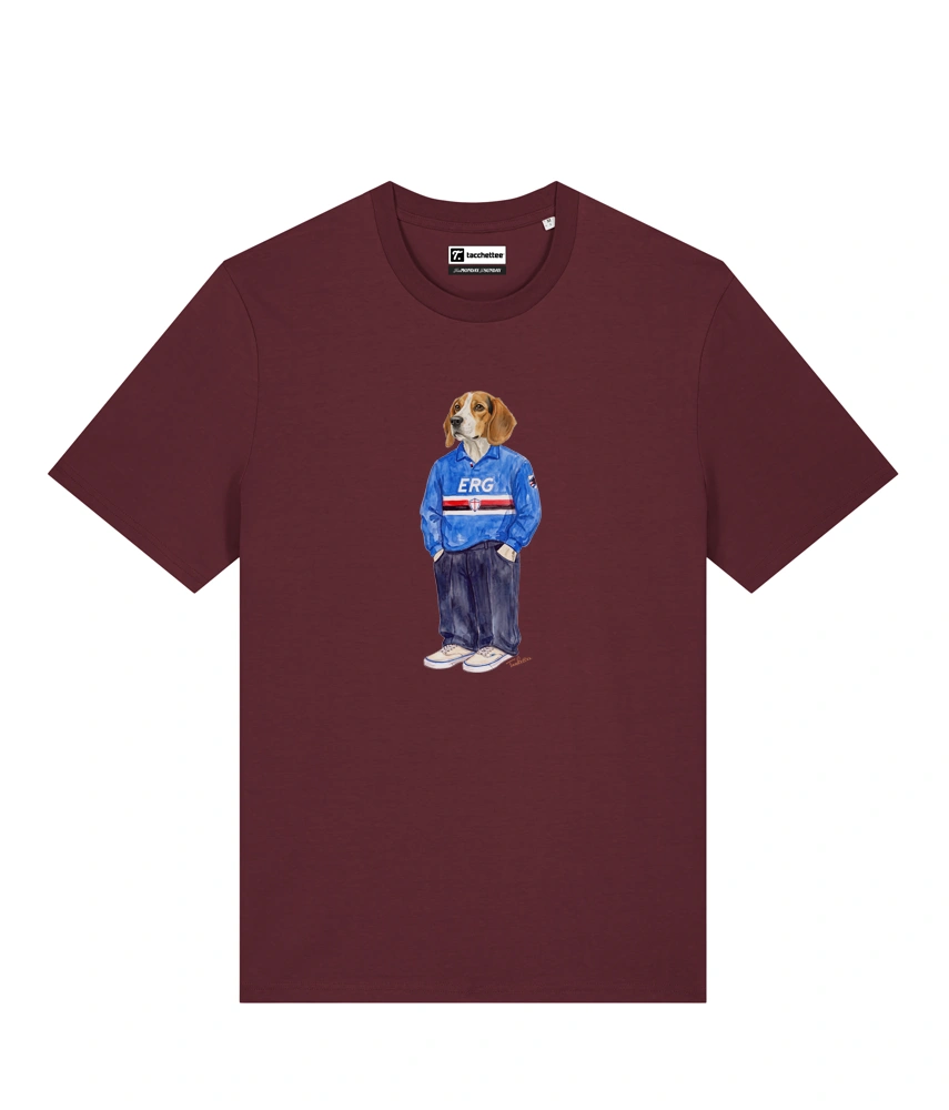 IL BEAGLE CALCIATORE T-shirt - Borgogna - Doriano
