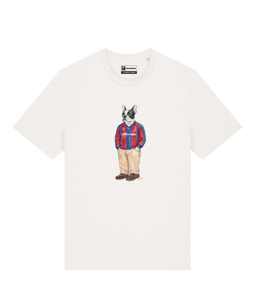 IL BULLDOG FRANCESE CALCIATORE T-shirt - Off White - Felsineo