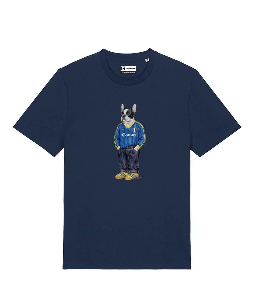 IL BULLDOG FRANCESE CALCIATORE T-shirt - Blu Navy - Buteo