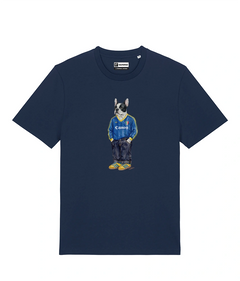 IL BULLDOG FRANCESE CALCIATORE T-shirt - Blu Navy - Buteo