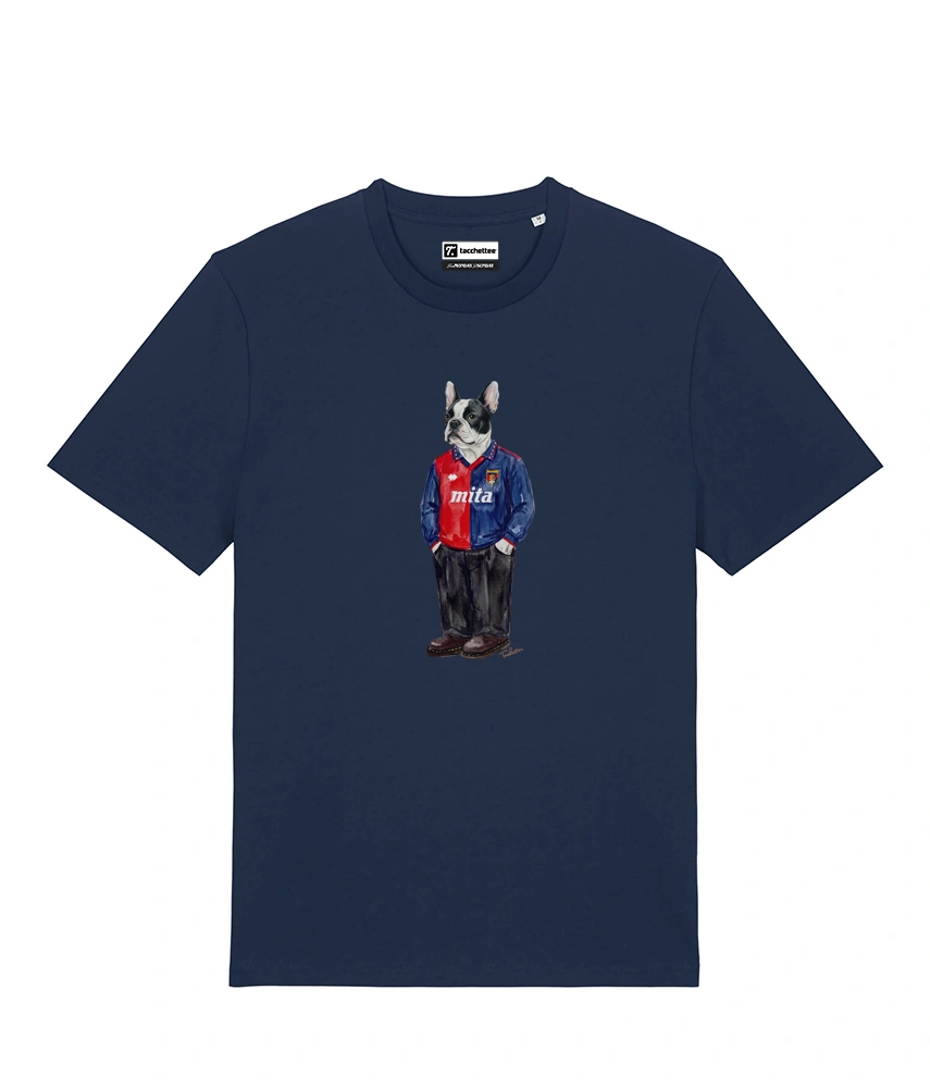 IL BULLDOG FRANCESE CALCIATORE T-shirt - Blu Navy - Grifo