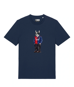 IL BULLDOG FRANCESE CALCIATORE T-shirt - Blu Navy - Grifo
