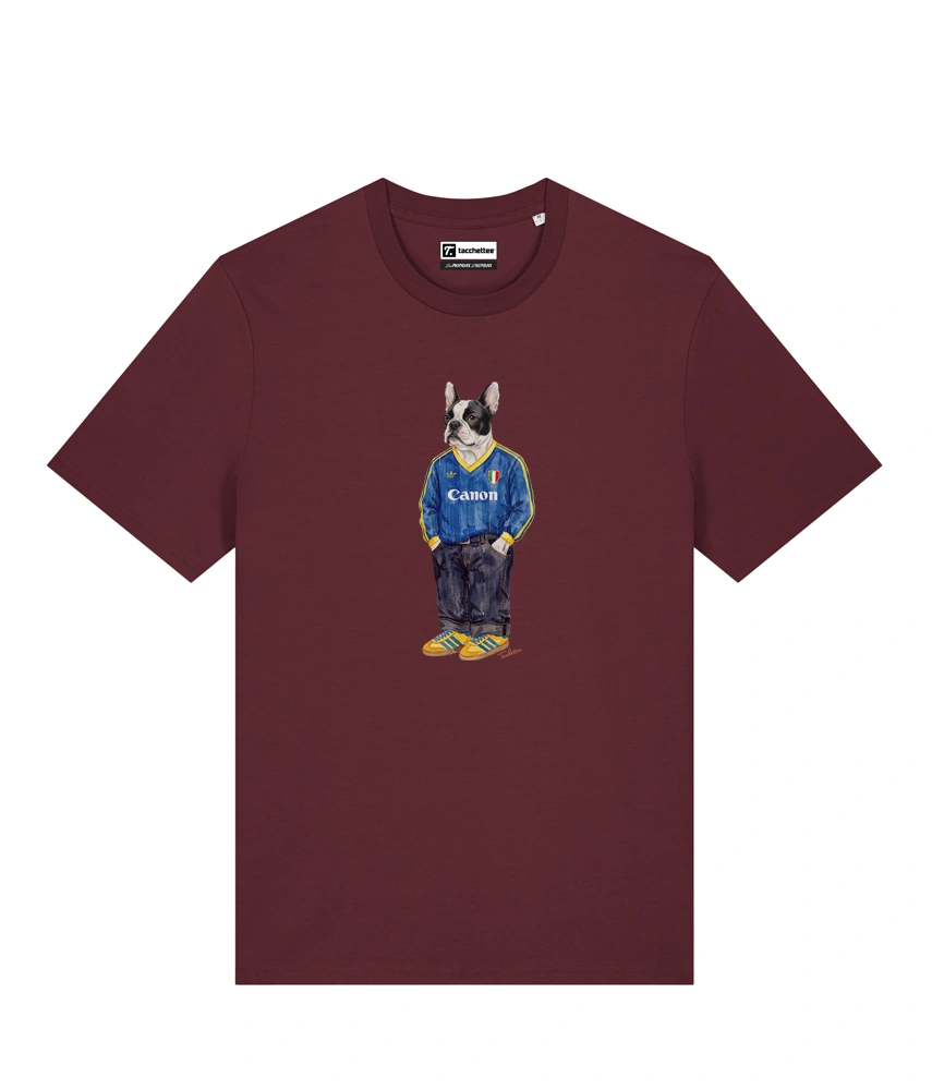 IL BULLDOG FRANCESE CALCIATORE T-shirt - Borgogna - Buteo