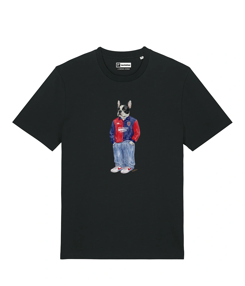 IL BULLDOG FRANCESE CALCIATORE T-shirt - Nero - Casteddu