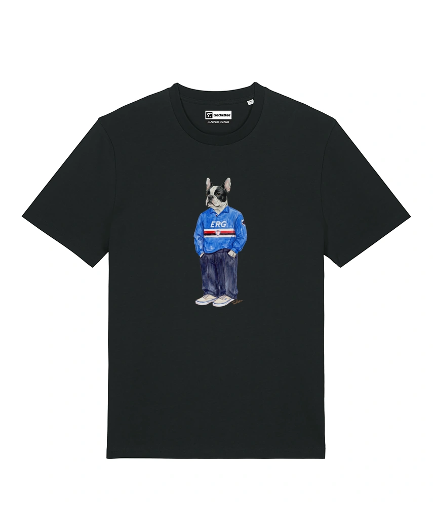 IL BULLDOG FRANCESE CALCIATORE T-shirt - Nero - Doriano