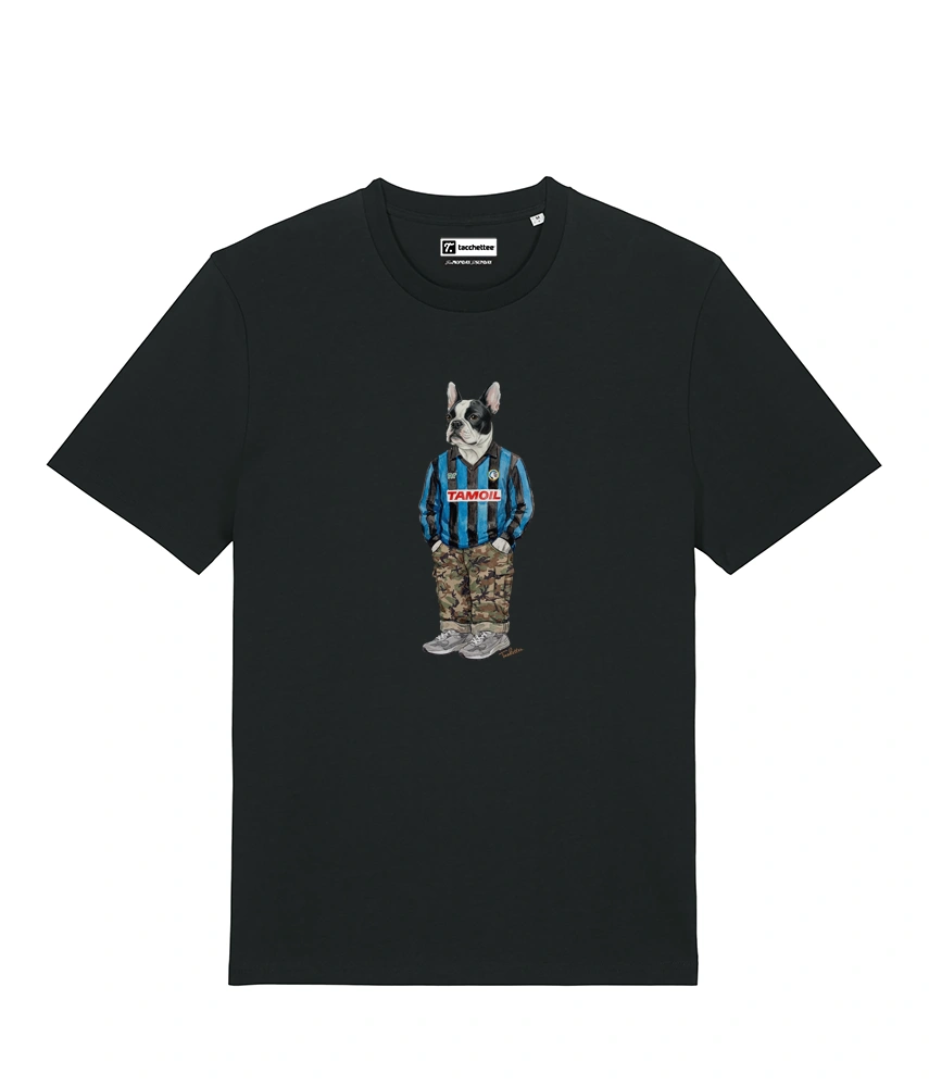 IL BULLDOG FRANCESE CALCIATORE T-shirt - Nero - Orobico
