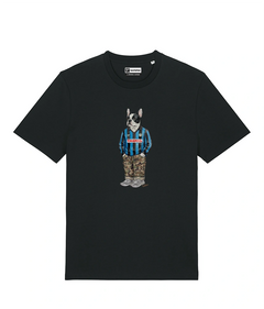 IL BULLDOG FRANCESE CALCIATORE T-shirt - Nero - Orobico