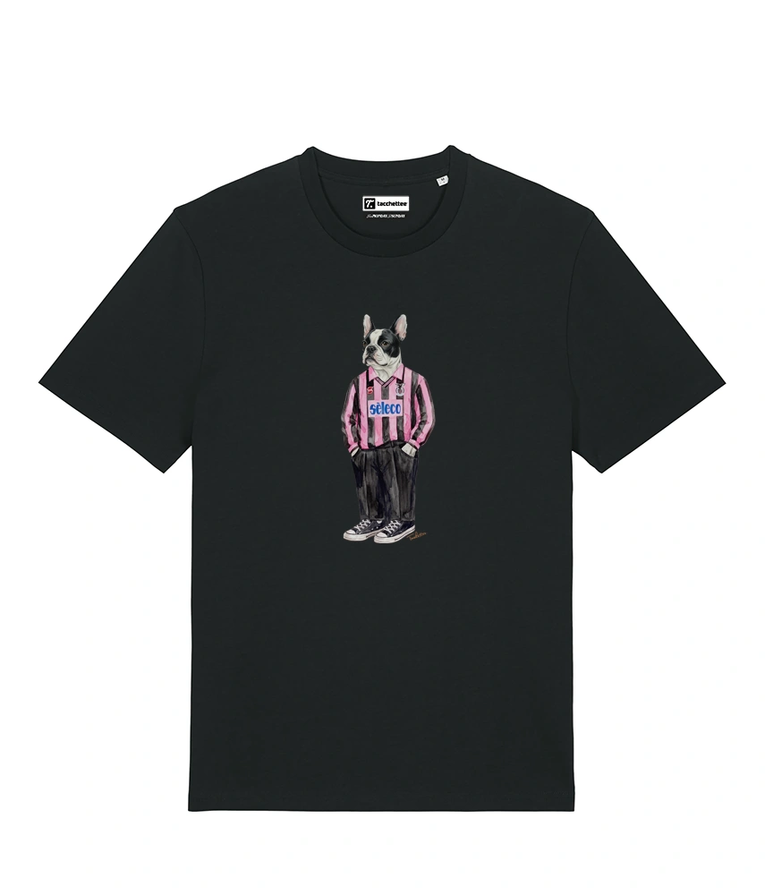 IL BULLDOG FRANCESE CALCIATORE T-shirt - Nero - Rosanero