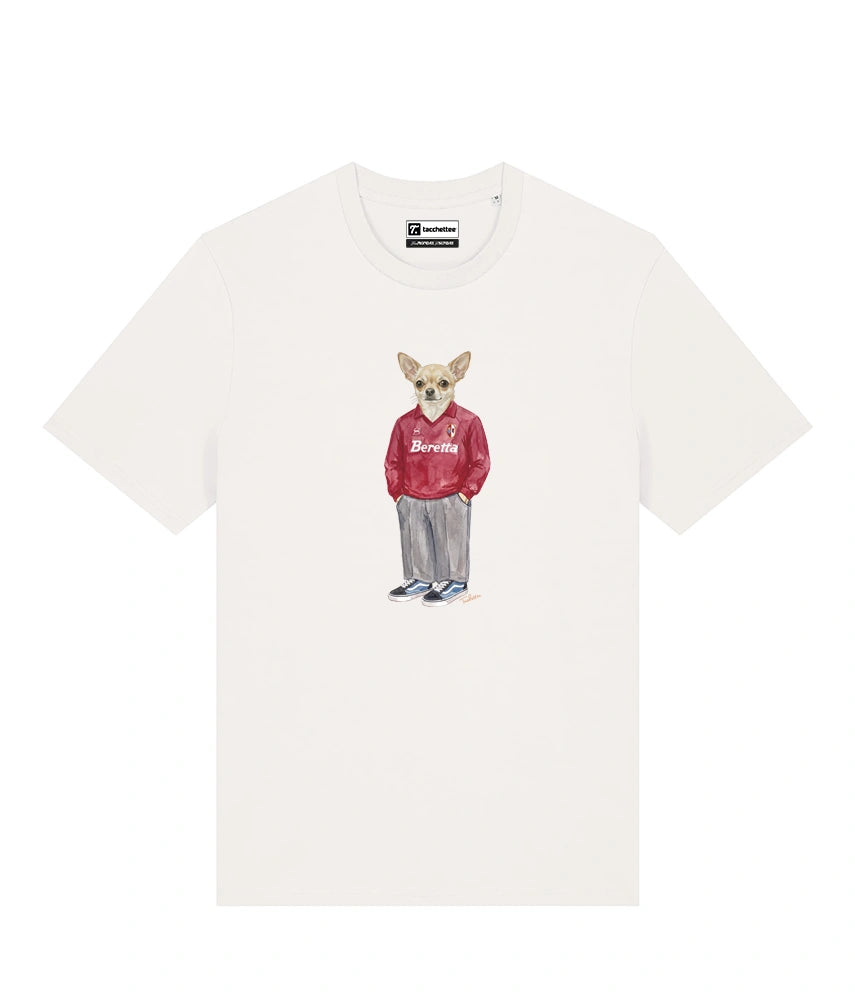 IL CHIHUAHUA CALCIATORE T-shirt - Off White - Granata