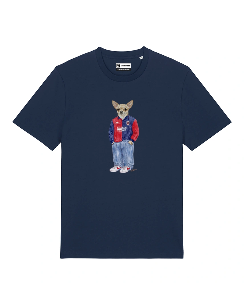 IL CHIHUAHUA CALCIATORE T-shirt - Blu Navy - Casteddu