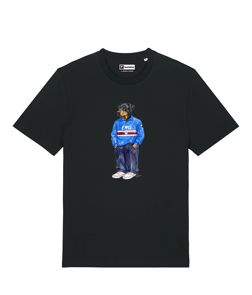 IL DOBERMANN CALCIATORE T-shirt - Nero - Doriano