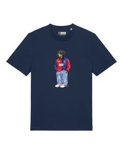 IL DOBERMANN CALCIATORE T-shirt - Blu Navy - Casteddu