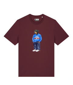IL DOBERMANN CALCIATORE T-shirt - Borgogna - Doriano