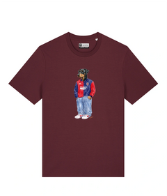 IL DOBERMANN CALCIATORE T-shirt - Borgogna - Casteddu