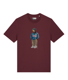 IL DOBERMANN CALCIATORE T-shirt - Borgogna - Orobico