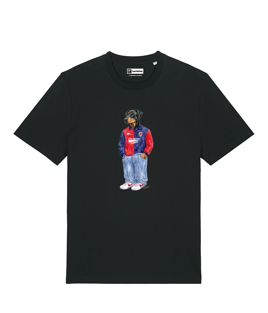IL DOBERMANN CALCIATORE T-shirt - Nero - Casteddu