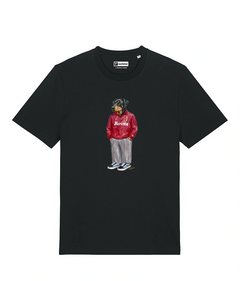 IL DOBERMANN CALCIATORE T-shirt - Nero - Granata