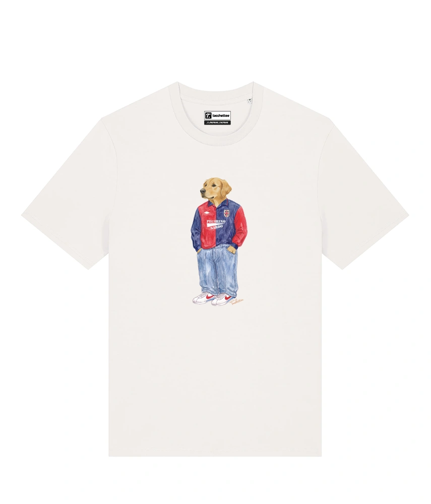 IL GOLDEN RETRIEVER CALCIATORE T-shirt - Off White - Casteddu
