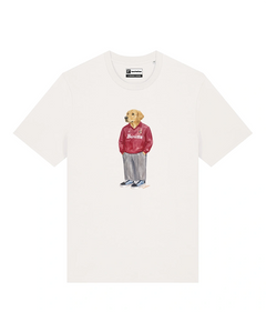 IL GOLDEN RETRIEVER CALCIATORE T-shirt - Off White - Granata
