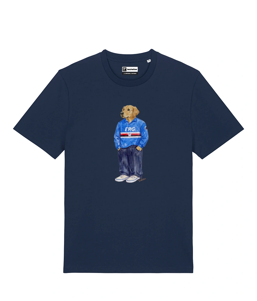 IL GOLDEN RETRIEVER CALCIATORE T-shirt - Blu Navy - Doriano