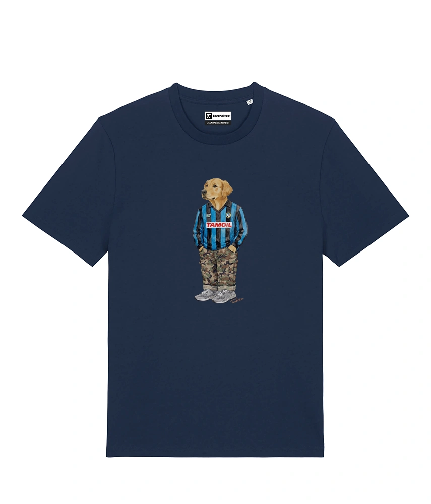 IL GOLDEN RETRIEVER CALCIATORE T-shirt - Blu Navy - Orobico