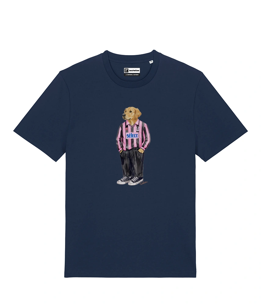 IL GOLDEN RETRIEVER CALCIATORE T-shirt - Blu Navy - Rosanero