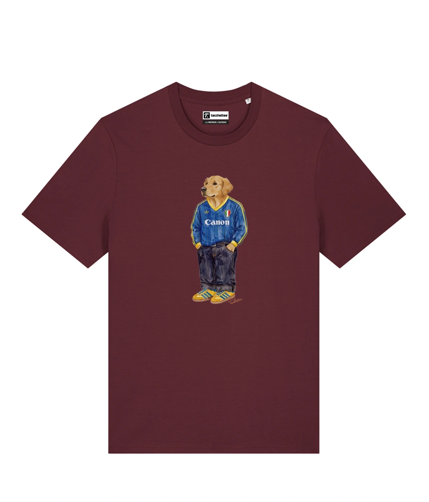 IL GOLDEN RETRIEVER CALCIATORE T-shirt - Borgogna - Buteo